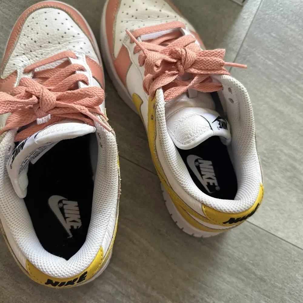 Nike By You Dunk Low Yellow White Coral | FNO569-900 Men Size 5.5